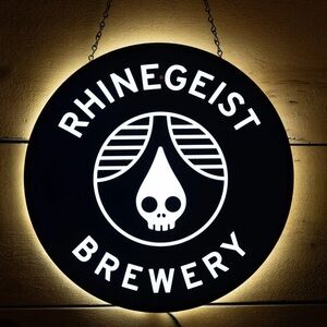 Rhinegeist Brewery Black and White Sign